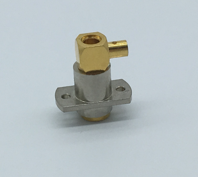 BMA female rignt angle 2 holes flange RF Coaxial Connector for RG 405 cable