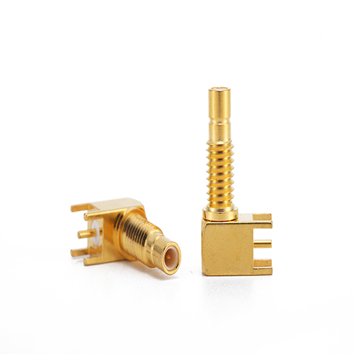 Series  SMB male right angle RF Coaxial Connector PCB mount
