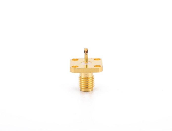 High frequency SMA female (Jack) 4 holes flange mount RF coaxial connector 18GHZ
