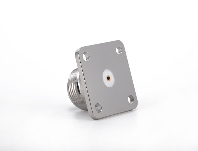 Series N female 4 holes flange RF Coaxial Connector terminal