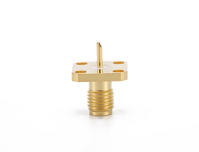 series SMA female 4 holes flange RF coaxial Connector terminal