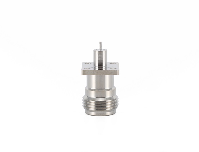 Series N female flange RF coaxial connector ternimal