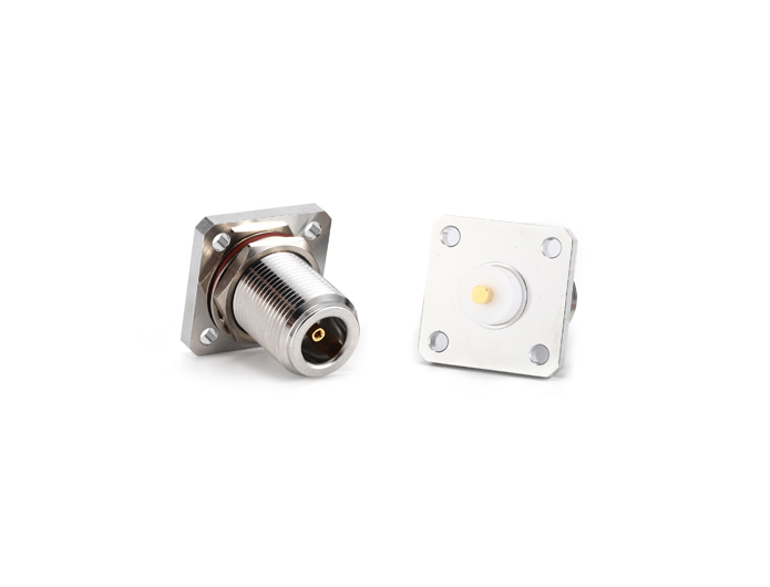 Series N female bulkhead 4 holes flange RF Connector