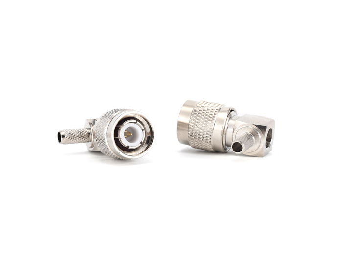 Series TNC male right angle RF Connector for RG 58 Cable crimp